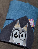 Heeler Pups Hooded Towel