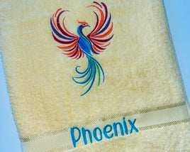 Phoenix Appliqued Bath Towel