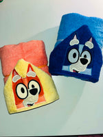 Heeler Pups Hooded Towel