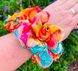 Orange Rainbow Scrunchie