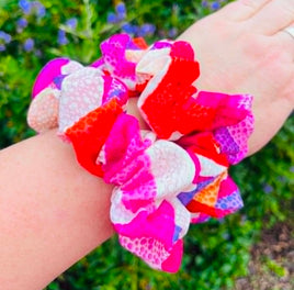 Pink Rainbow Scrunchie