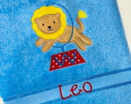 Lion Appliqued Bath Towel