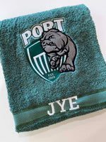 Port Bulldogs Embroidered Bath Towel