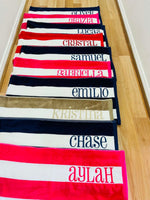 Personalised Stripe Beach Towel