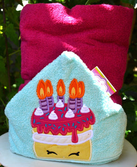 Birthday Cake Hooded Towel