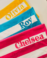 Personalised Stripe Beach Towel