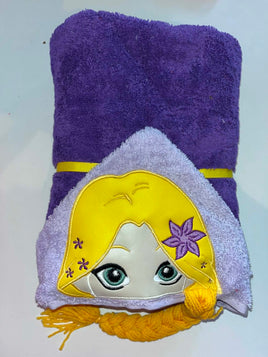 Long Haired Princess Hooded Towel