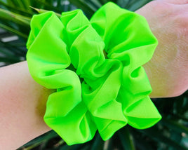 Fluro Green Lycra Scrunchie
