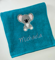 Koala Appliqued Bath Towel