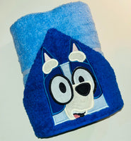Heeler Pups Hooded Towel