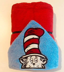 Top Hat Cat Hooded Towel