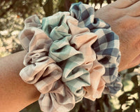 Cotton Check Scrunchie