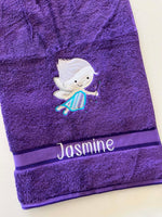 Frost Fairy Appliqued Bath Towel