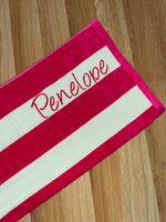 Personalised Stripe Beach Towel
