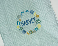 Nautical Ring Embroidered Bath Towel