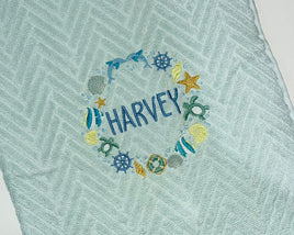 Nautical Ring Embroidered Bath Towel