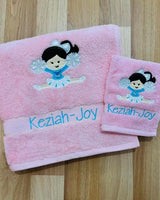 Cheerleader Straddle Appliqued Bath Towel