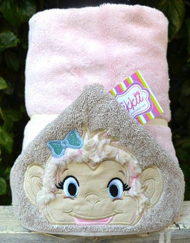 Monkey Girl Hooded Towel
