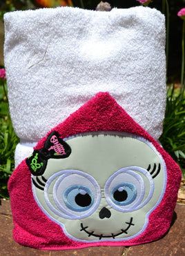 Skeleton Chick Hooded Towel