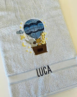 Hot Air Balloon Appliqued Bath Towel