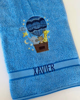 Hot Air Balloon Appliqued Bath Towel