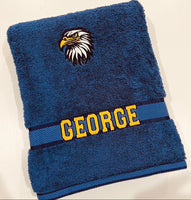 Eagles Embroidered Bath Towel