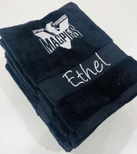 Jamestown/Peterborough Magpies Embroidered Hand Towel