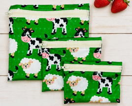Sheep & Cows Snack Bags & Sandwich Wraps