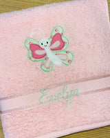 Butterfly Appliqued Bath Towel