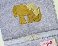 Horse Appliqued Bath Towel