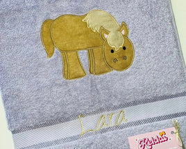 Horse Appliqued Bath Towel