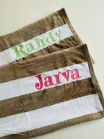 Personalised Stripe Beach Towel