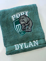 Port Bulldogs Embroidered Bath Towel
