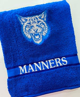 Cats Embroidered Bath Towel