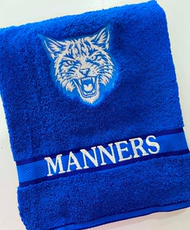 Cats Embroidered Bath Towel