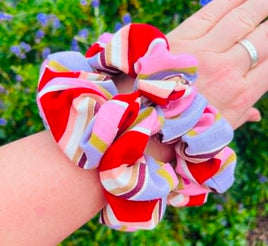 Multicolour Stripe Scrunchie