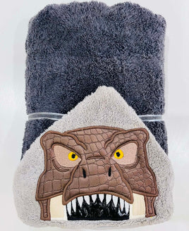 T-rex Hooded Towel