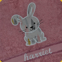 Bunny Appliqued Bath Towel