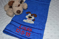 Patch Puppy Appliqued Bath Towel