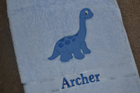 Dinosaur Appliqued Bath Towel
