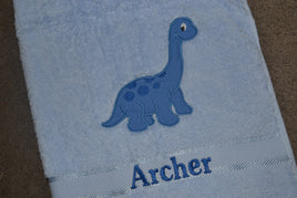 Dinosaur Appliqued Bath Towel