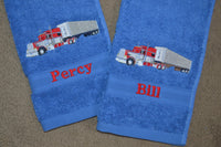 Mack Truck Appliqued Bath Towel