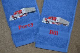 Mack Truck Appliqued Bath Towel