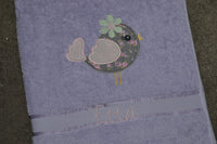 Birdy Appliqued Bath Towel
