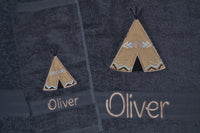Teepee Appliqued Bath Towel