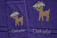 Fawn Appliqued Bath Towel