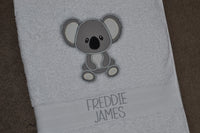 Koala Appliqued Bath Towel