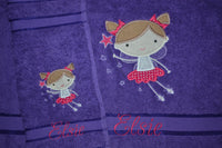 Star Fairy Appliqued Bath Towel