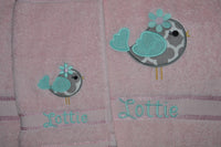 Birdy Appliqued Bath Towel