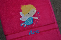 Frost Fairy Appliqued Bath Towel